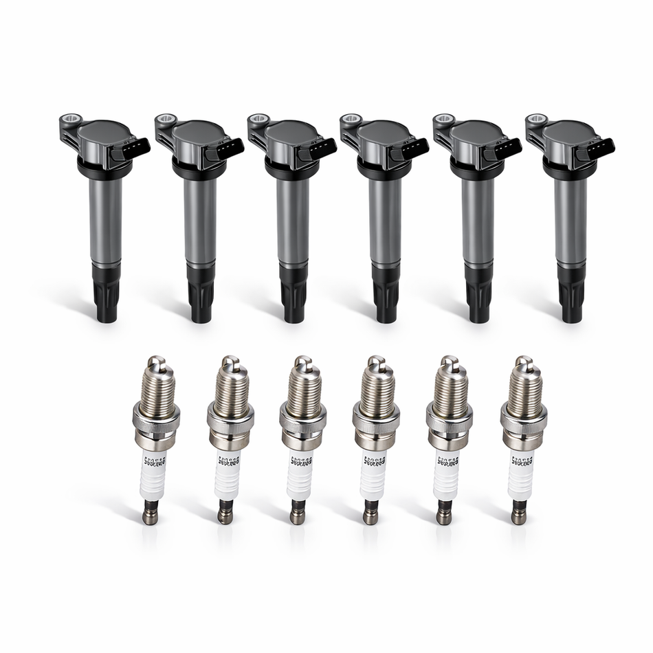 6 Ignition Coil UF506 + 6 Iridium Spark Plug 4504, Fits For Toyota 2005-2006 Camry, 2004-2006 Sienna 3.3L V6