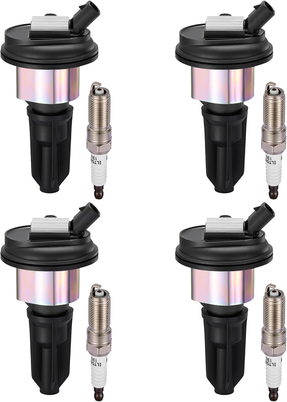 BDFHYK 4 Ignition Coil Pack UF303 and 4 Iridium Spark Plug 5019 Compatible with 2004-2006 Colorado, 2004-2006 Canyon, 2007-2008 i-290, 2006 i-280 2.8L 2.9L Coil for C1395 GN10114