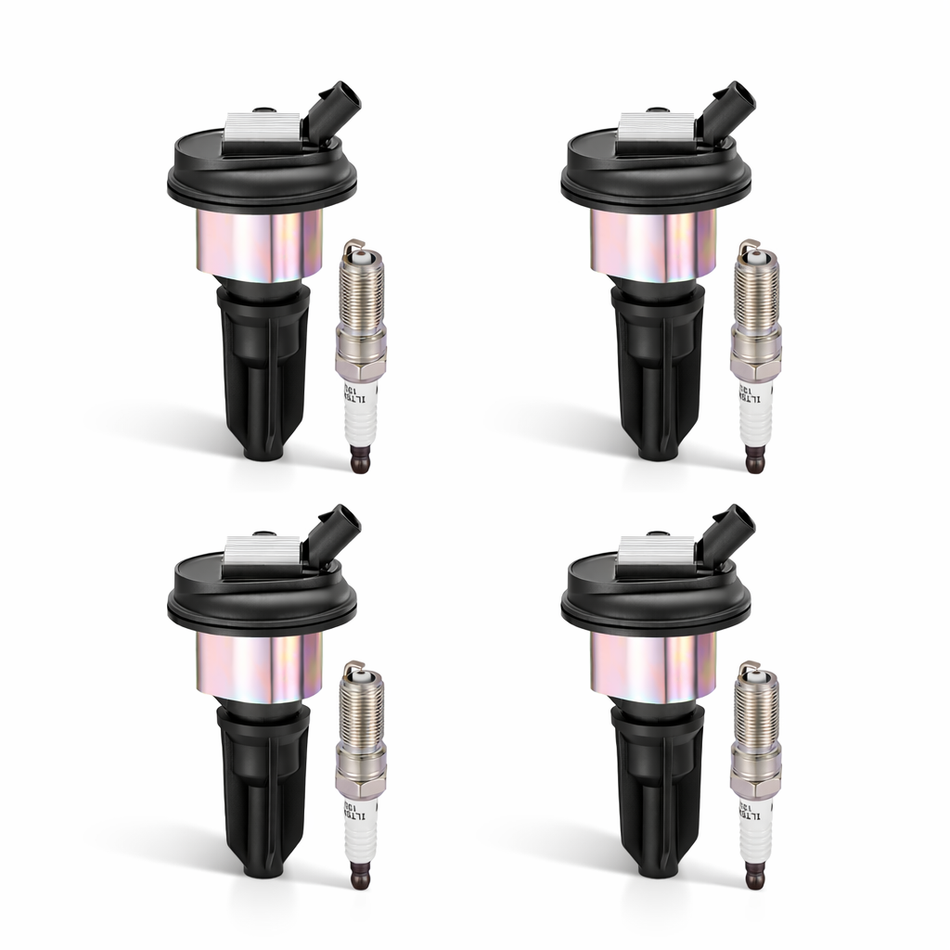 4 Ignition Coil UF303 and 4 Iridium Spark Plug 5019 for 2004-2006 Colorado, 2004-2006 Canyon, 2007-2008 i-290 2.8L/2.9L