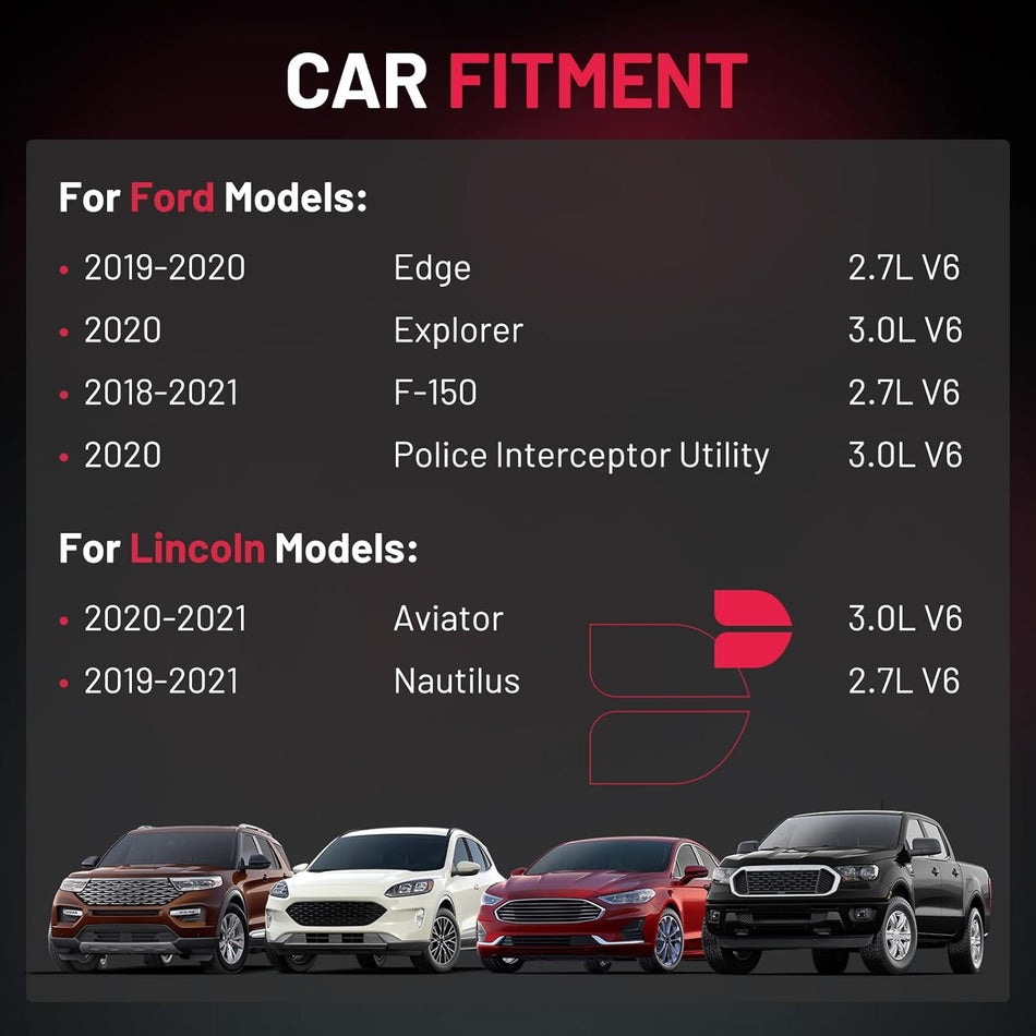 BDFHYK 6 Ignition Coil Pack UF827 and 6 Iridium Spark Plug 95927 Compatible with Edge Explorer F-150 Police Interceptor Utility, Compatible with Lincoln Aviator Nautilus Coil for JT4Z12029A KT4Z12029A