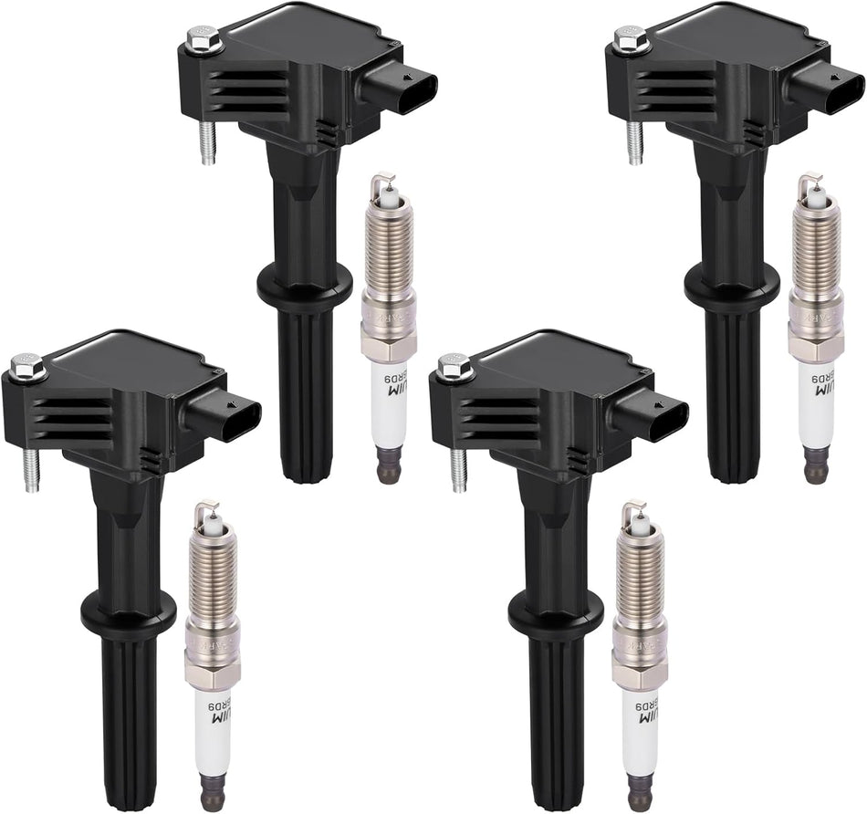BDFHYK 4 Ignition Coil Pack UF837 and 4 Iridium Spark Plug 94051 Compatible with Chevrolet Chevy 2016-2021 Spark 1.4L l4 Coil for KD-7209