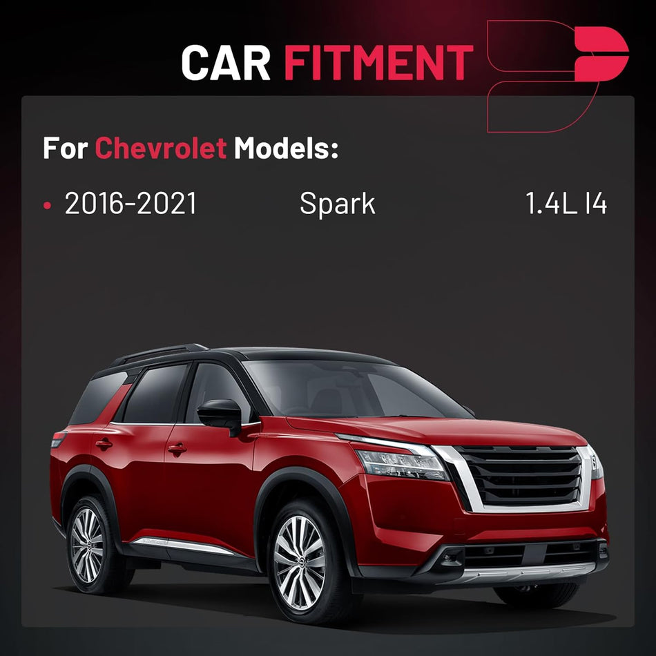 BDFHYK 4 Ignition Coil Pack UF837 and 4 Iridium Spark Plug 94051 Compatible with Chevrolet Chevy 2016-2021 Spark 1.4L l4 Coil for KD-7209