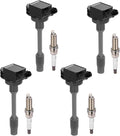 BDFHYK 4PCS Ignition Coil Pack UF848 + 4 Iridium Spark Plugs 96210 for Lexus ES250 2021-2023, UX200 2019-2022, Toyota Camry 2018-2023