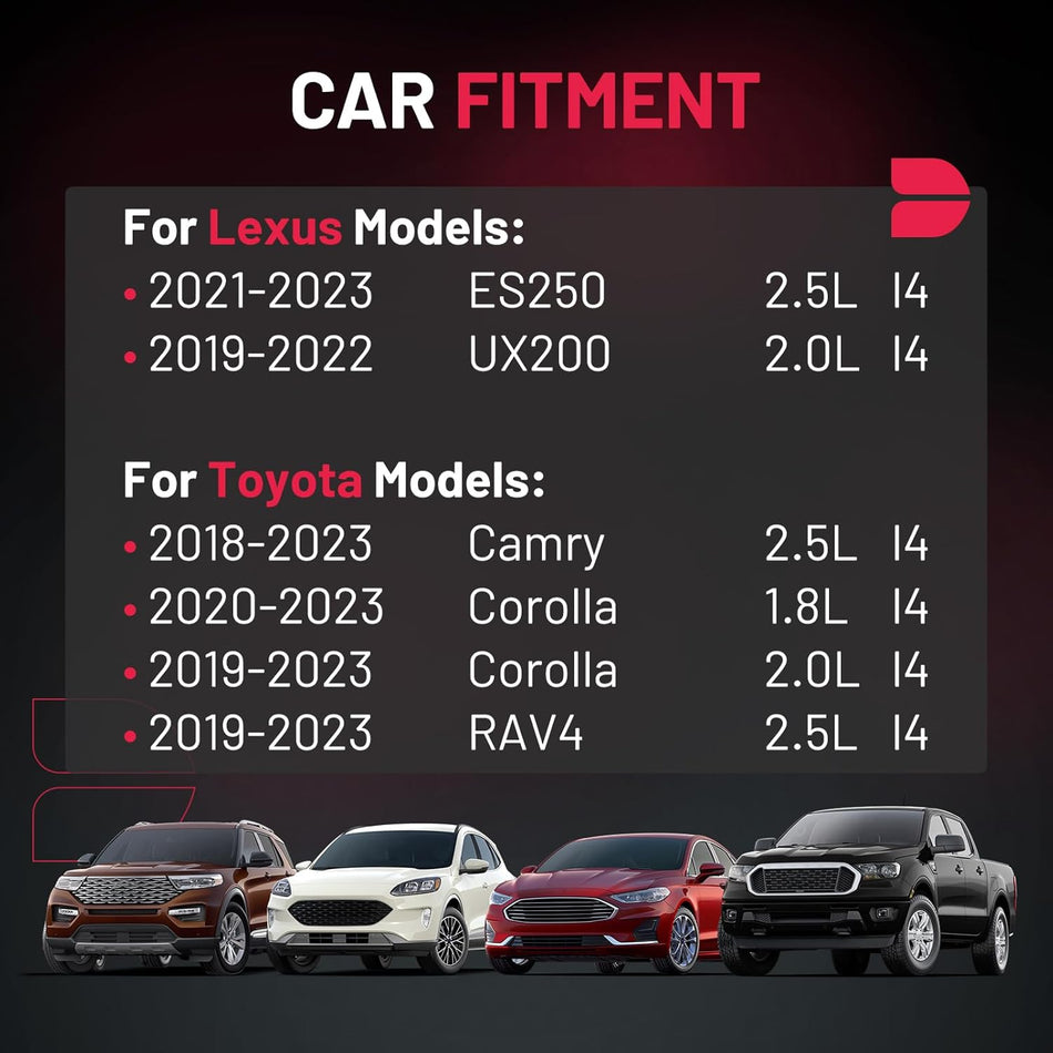 BDFHYK 4 Ignition Coil Pack UF848 and 4 Iridium Spark Plug 96210 Compatible with Lexus 21-23 ES250, 19-22 UX200,Compatible with Toyota 18-23 Camry, 19-23 Corolla, 19-23 RAV4 Coil for 9091902276