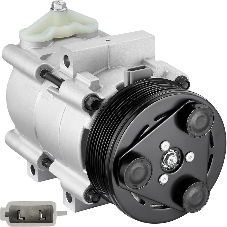 A/C Compressor with Clutch For Ford F-150, Expedition, E-150 Econoline, E-250 E-350 Econoline, E-350 Super Duty; Lincoln Navigator, 4.6L 5.4L 6.8L