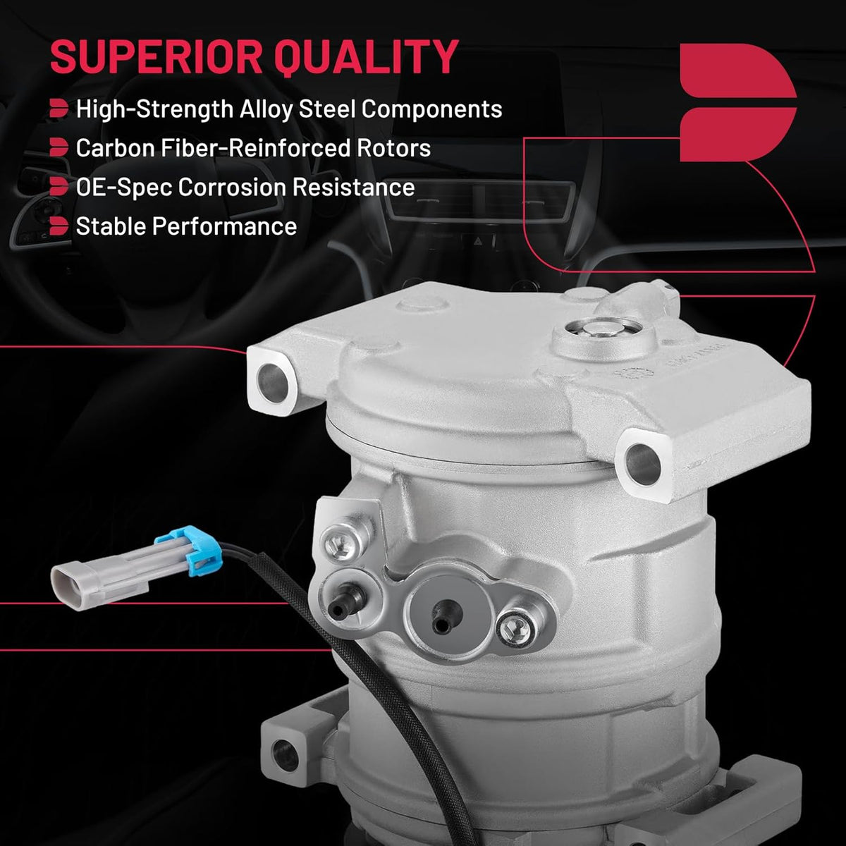 A/C compressor mounting side detail