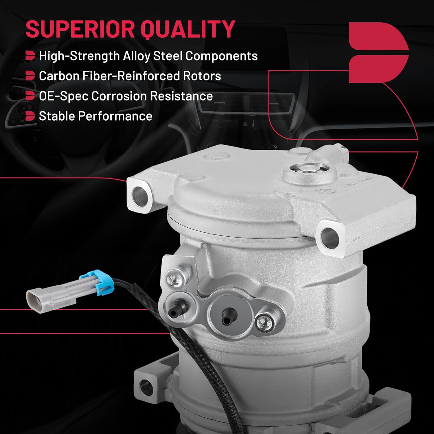 A/C compressor mounting side detail