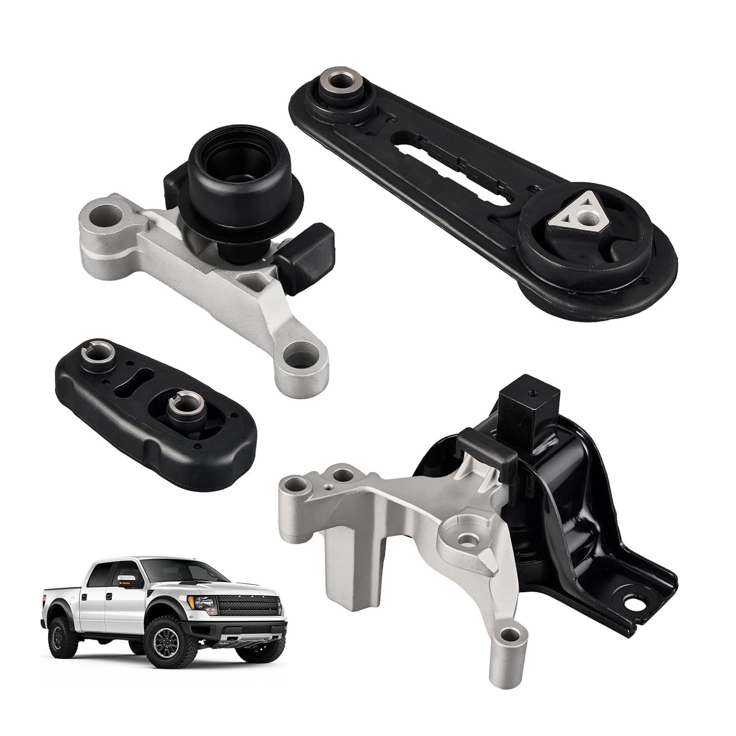 Complete 4-piece BDFHYK engine and transmission mounts kit for 2007-2012 Nissan Sentra 2.0L including OE parts A4348 and A4346.