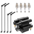 Ignition Coil UF625 and Spark Plugs 5303 with Wire Set 4733 for 2009-2011 Subaru Forester/Impreza 2.5L H4 | BDFHYK