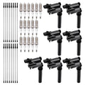 Ignition Coil UF378 and Spark Plugs SP1021 with Wire Set 53020 for 2003-2005 Dodge Durango/Magnum 5.7L V8 | BDFHYK