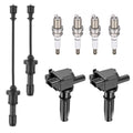 Ignition Coil UF285T and Spark Plugs 4503 with Wire Set 27574 for 2005-2006 Kia Optima 2.4L L4 | BDFHYK