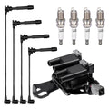 Ignition Coil UF419 and Spark Plugs SP1012 with Wire Set 9423 for 2003-2012 Kia Soul/Spectra 2.0L L4 | BDFHYK
