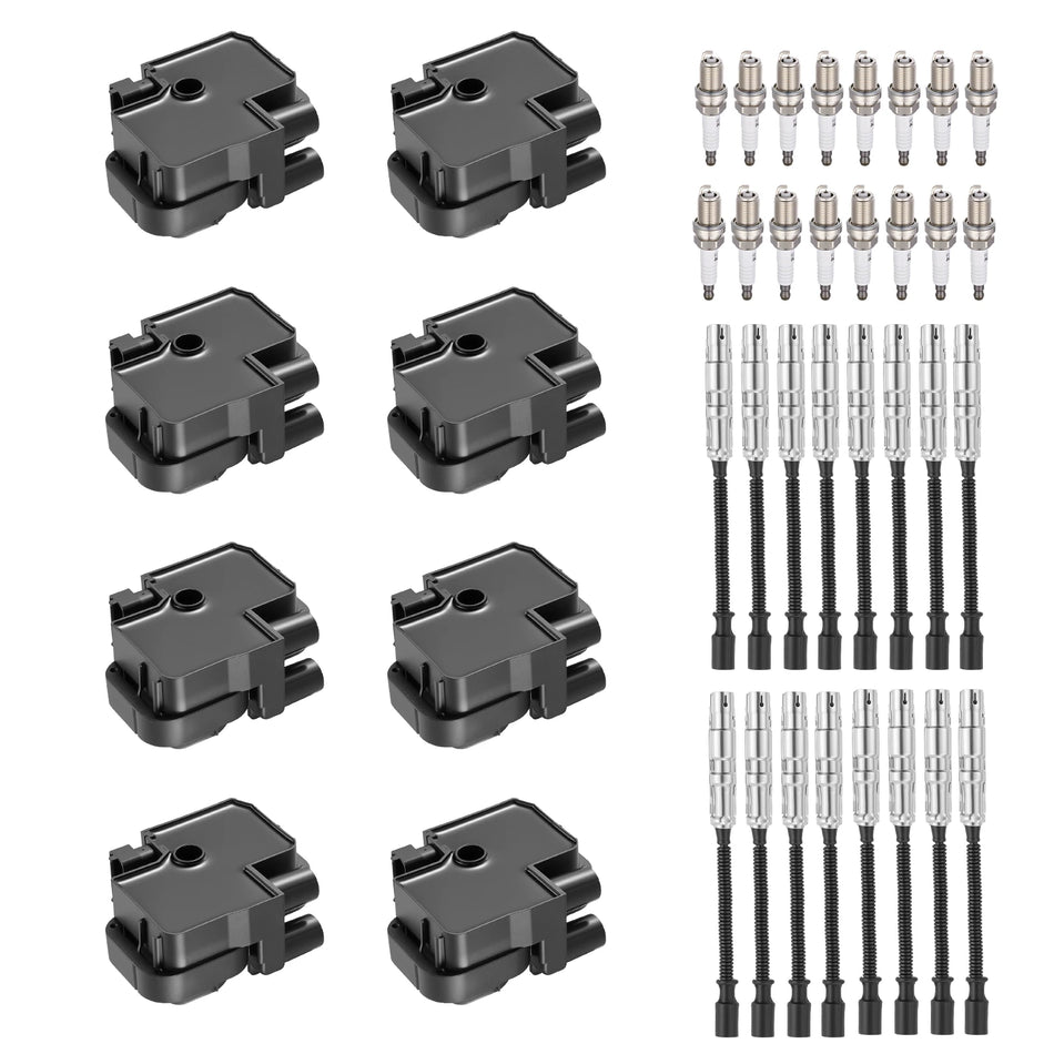 Ignition Coil UF359 and Spark Plugs SP1012 with Wire Set 6718169 for 2005-2009 Mercedes-Benz C55 AMG/CLK55 AMG 5.5L V8 | BDFHYK