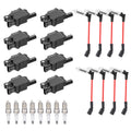 Ignition Coil UF413 and Spark Plugs SP1019 with Wire Set S848322 for 2004-2008 Chevrolet Silverado 1500/Tahoe 5.3L V8, 6.0L V8 | BDFHYK