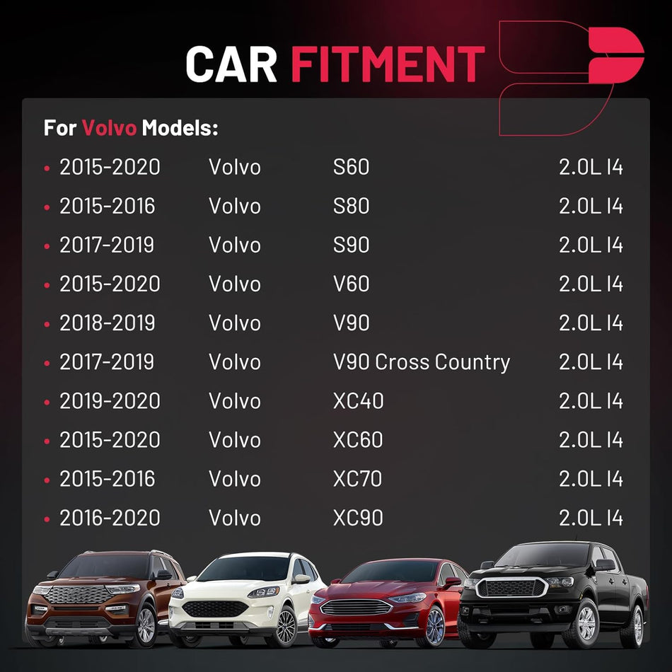BDFHYK Ignition Coil Packs Compatible with Volvo S60 S80 S90 V60 V90 Cross_Country XC40 XC60 XC70 XC90 2.0L l4,Coil for UF756 GN10907 C943 C-943 Set of 4