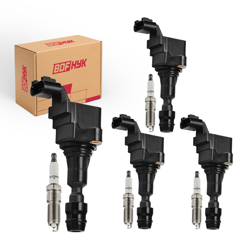 4 Ignition Coil UF491 and 4 Spark Plug 12578224 for Buick, Chevrolet, GMC 2.0L / 2.2L / 2.4L L4