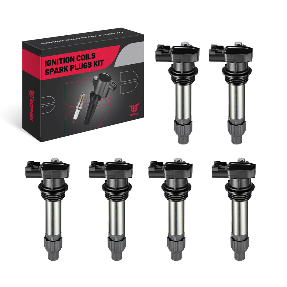 Set of 6 Ignition Coil UF569 Compatible with Cadillac, Chevrolet, GMC vehicles equipped with 3.0L and 3.6L V6 engines Replacement for C1555/GN10494