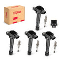 BDFHYK Ignition Coil Pack UF583 UF311 and Iridium Spark Plugs 9807B-561BW, Fits Honda Accord Civic CR-V 2002-2011 2.4L L4, Set of 4