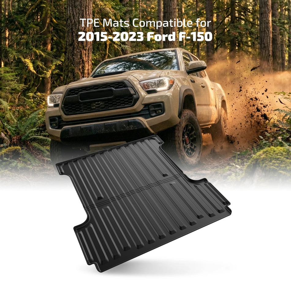 2015-2023 Ford F-150 5.5FT Truck Bed Mat, TPE Liner, Fits 2022-2023 F-150 Lightning | BDFHYK