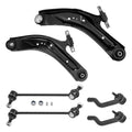 Nissan Rogue 2014-2019 Front Lower Control Arms with Ball Joints Tie Rod Ends Sway Bar Links 6PCS | BDFHYK Front Suspension Repair Kit