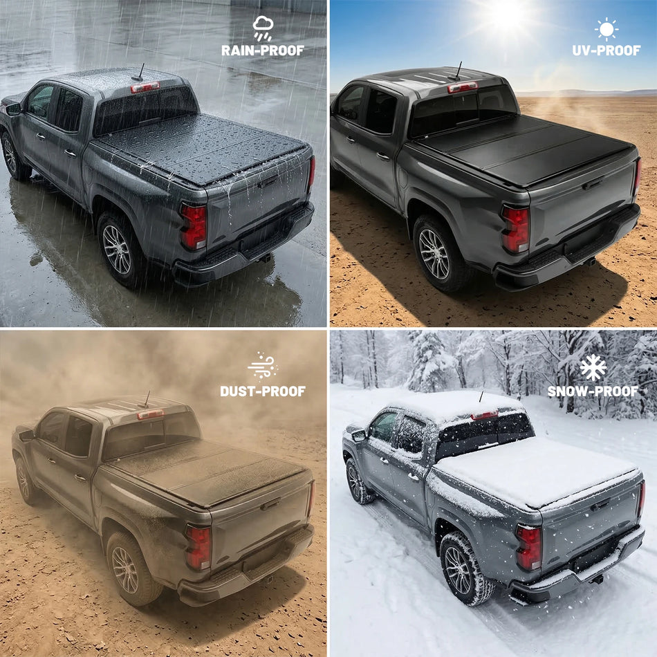 2005-2026 Nissan Frontier 5FT Bed Hard Tri-Fold Tonneau Cover | BDFHYK