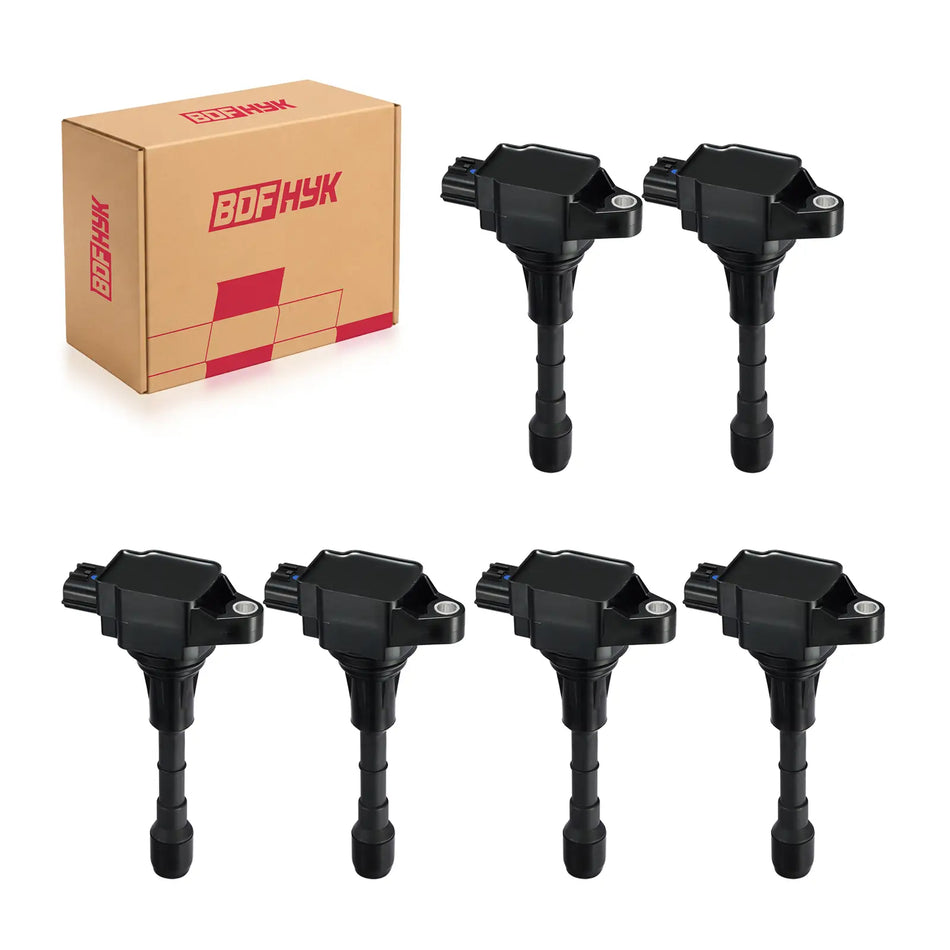 BDFHYK Ignition Coil Pack UF550, Fits Nissan Altima Maxima Murano Pathfinder Quest Infiniti EX35 FX35 Q50 2.5L 3.5L V6, Set of 6
