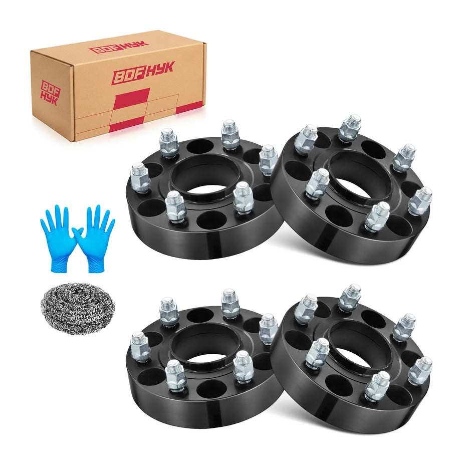 6x120 Hubcentric Wheel Spacers 1.5 Inch for Chevy Colorado GMC Canyon Acadia Saab 9-4X, M14x1.5 Studs, 66.9mm Hub Bore, Set of 4