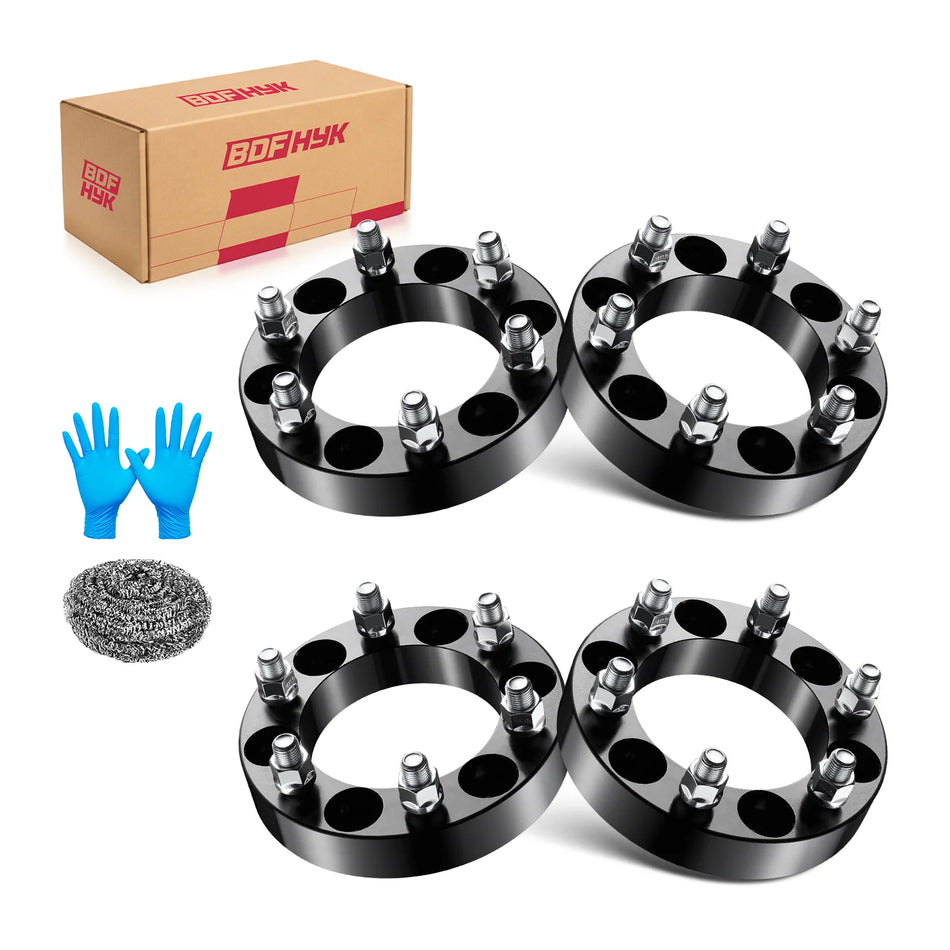 6x5.5 Wheel Spacers 1.25 Inch for Chevy Silverado Tahoe Suburban GMC Sierra Yukon Escalade, M14x1.5 Studs, 108mm Hub Bore, Set of 4