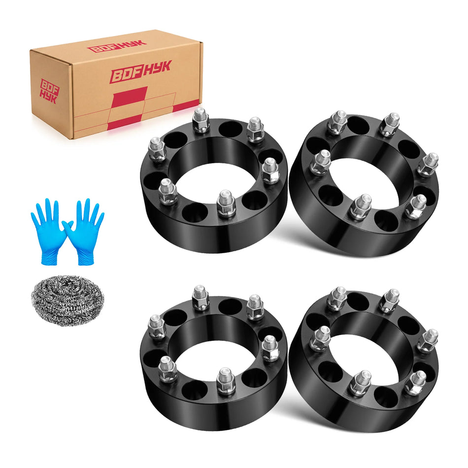 BDFHYK 6x5.5 Wheel Spacers 1.5/2 Inch for Silverado Sierra Tahoe Yukon, 108mm Hub, M14x1.5, Set of 4
