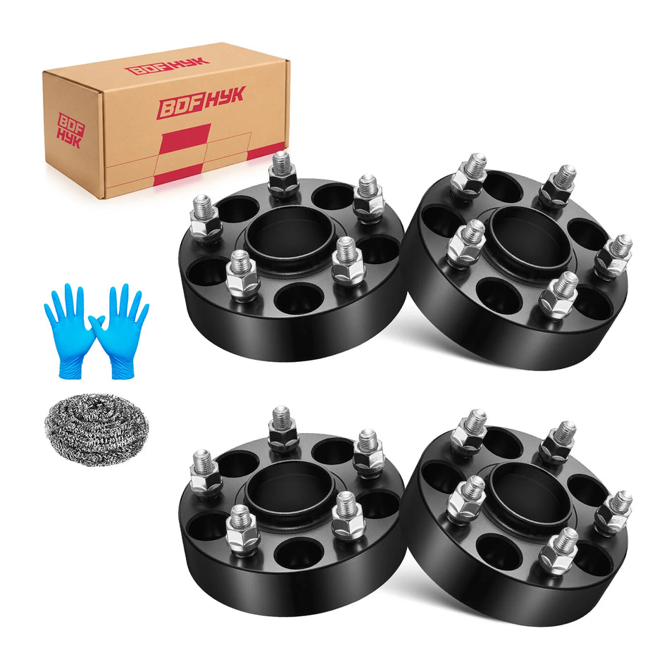 BDFHYK 1" Hubcentric Wheel Spacers 5x120 for Camaro Corvette CTS CT5, M14x1.5, 66.9mm Bore, Set of 4