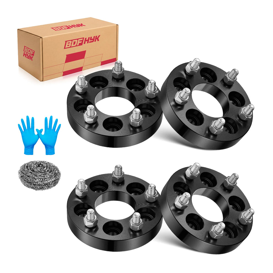 5x4.5 to 5x5 Wheel Adapters 1.25 Inch for Jeep Wrangler TJ YJ XJ MJ to JK WK Wheels, 71.5mm Hub Bore, Set of 4