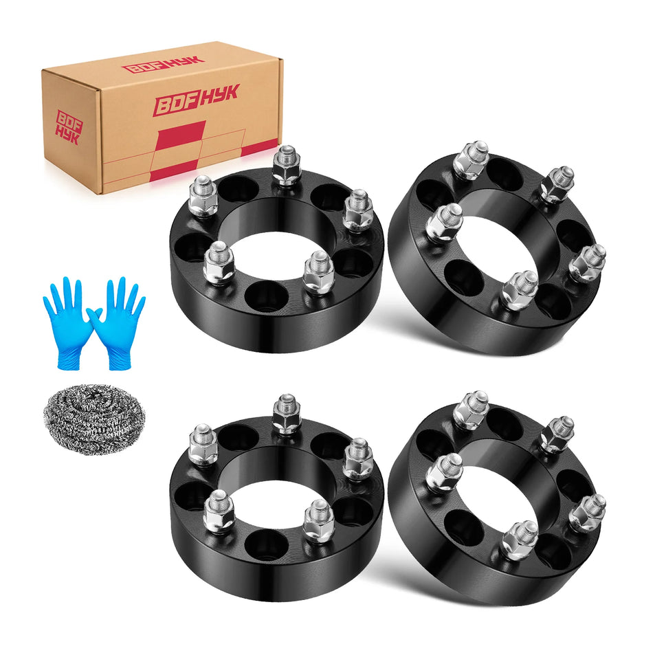 BDFHYK 5x114.3 Wheel Spacers 1.5 Inch / 2 Inch for Ford Explorer Ranger Edge Lincoln Aviator Mercury Jeep Cherokee, 1/2-20 Studs, 82.5mm Hub Bore, Set of 4