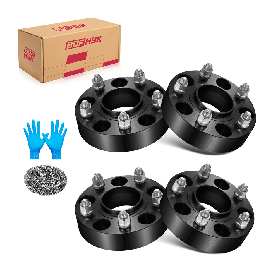 5x127 Wheel Spacers 1.5 Inch for Jeep Grand Cherokee L Wrangler Dodge Durango 2011-2024, M14x1.5 Studs, 71.5mm Hub Bore, Set of 4