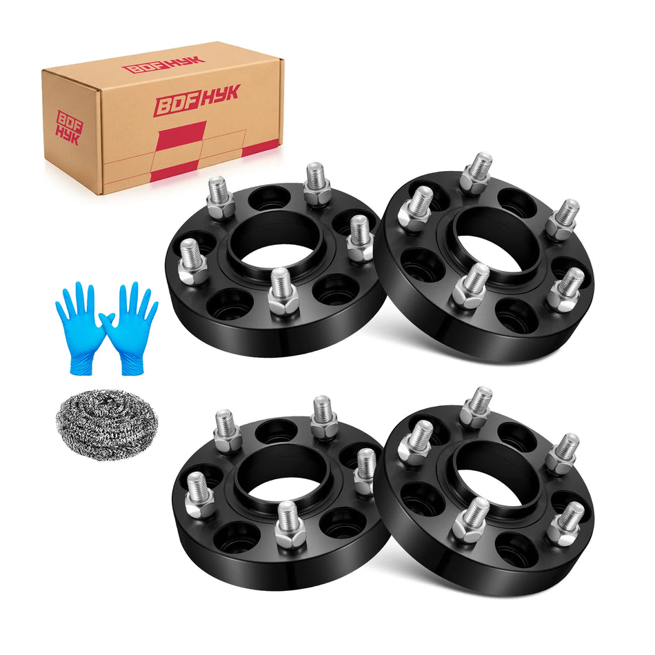 5x115 Hubcentric Wheel Spacers 1 Inch for Dodge Challenger Charger Chrysler 300 Magnum, M14x1.5 Studs, 71.5mm Hub Bore, Set of 4