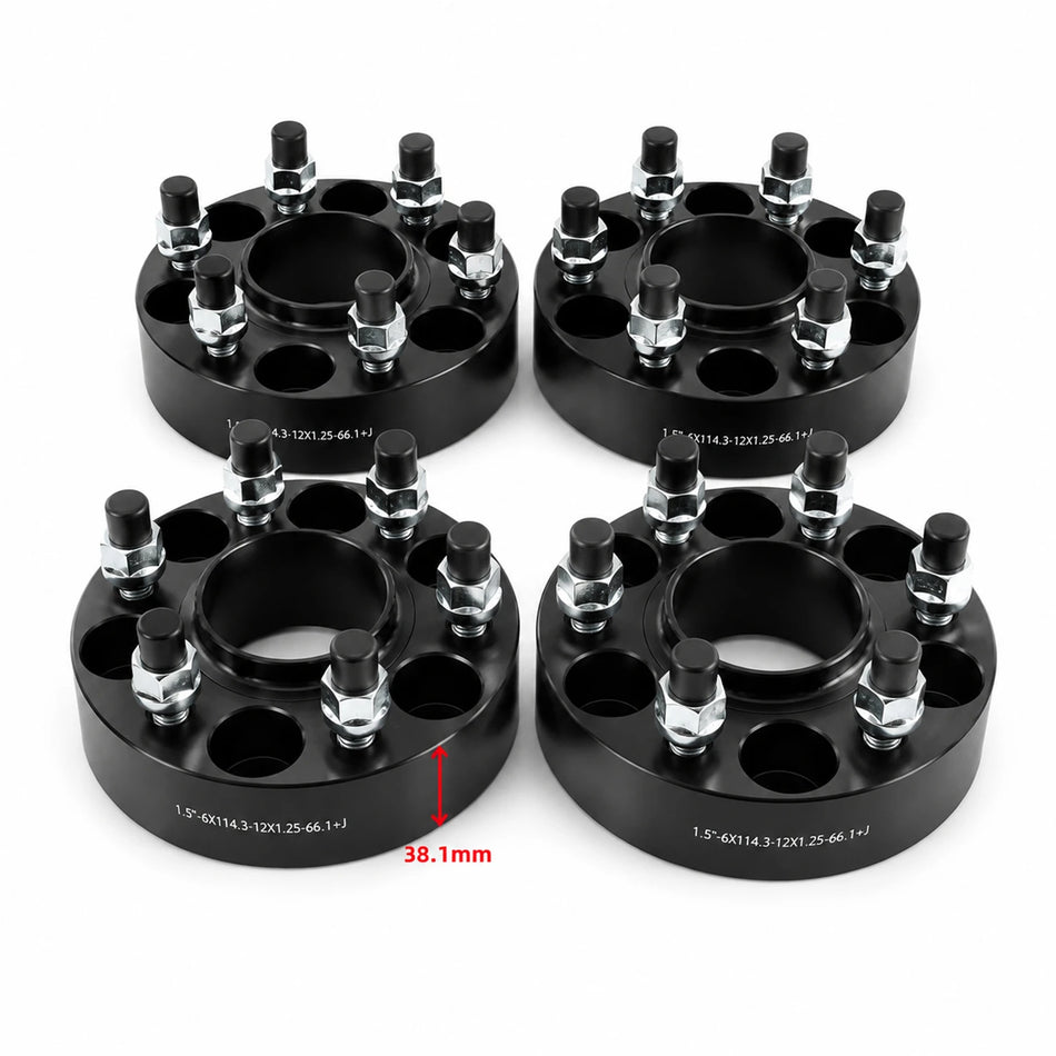 6x114.3 Hubcentric Wheel Spacers 1.5 Inch for Nissan Frontier Pathfinder Xterra 2005-2023, M12x1.25 Studs, 66.1mm Hub Bore, Set of 4