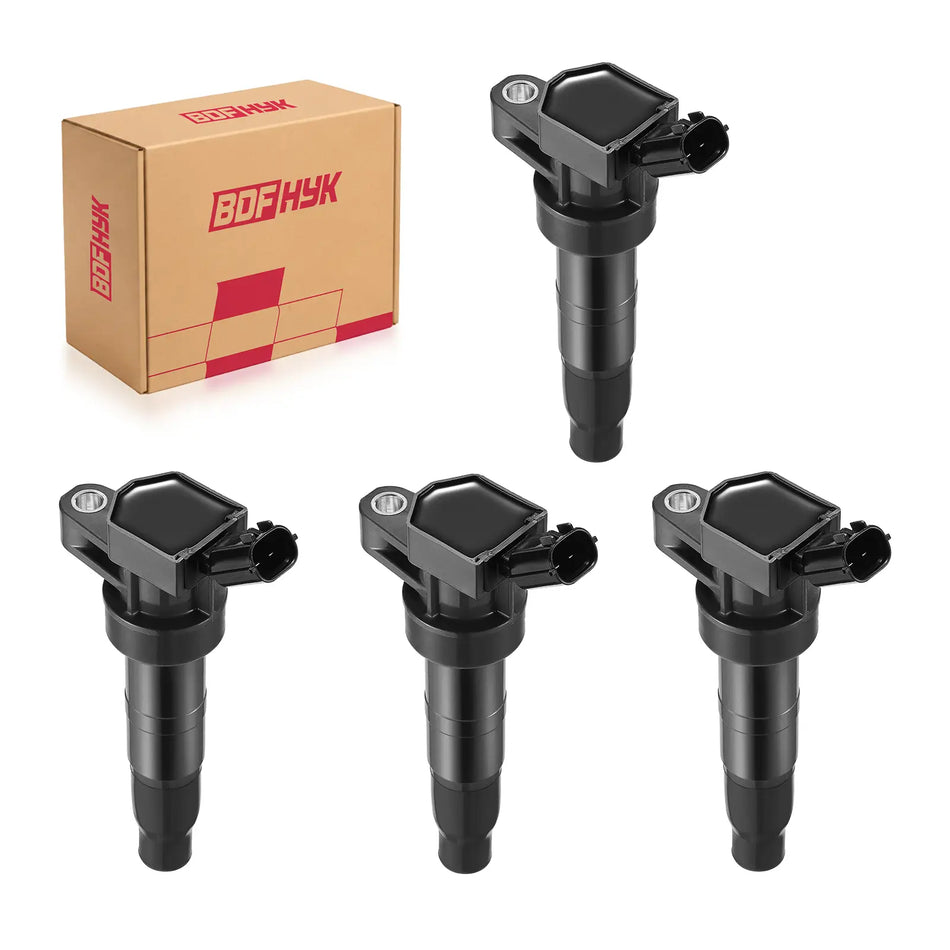 BDFHYK 4PCS Ignition Coil Pack UF611 for Hyundai Sonata Santa Fe, Kia Sorento 2.4L L4