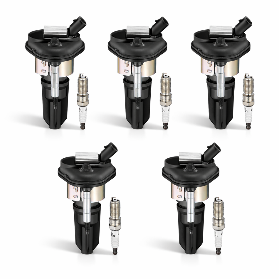 Ignition Coil UF303 + Iridium Plugs 5019, Fits For Isuzu i-370 i-350,Chevy Colorado, Canyon, H3 3.5L 3.7L
