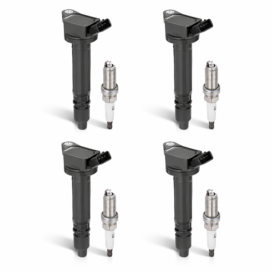 4 Ignition Coil UF487 and 4 Iridium Spark Plug 5018 for Toyota 4Runner Camry FJ Cruiser Highlander RAV4 Sienna Tundra