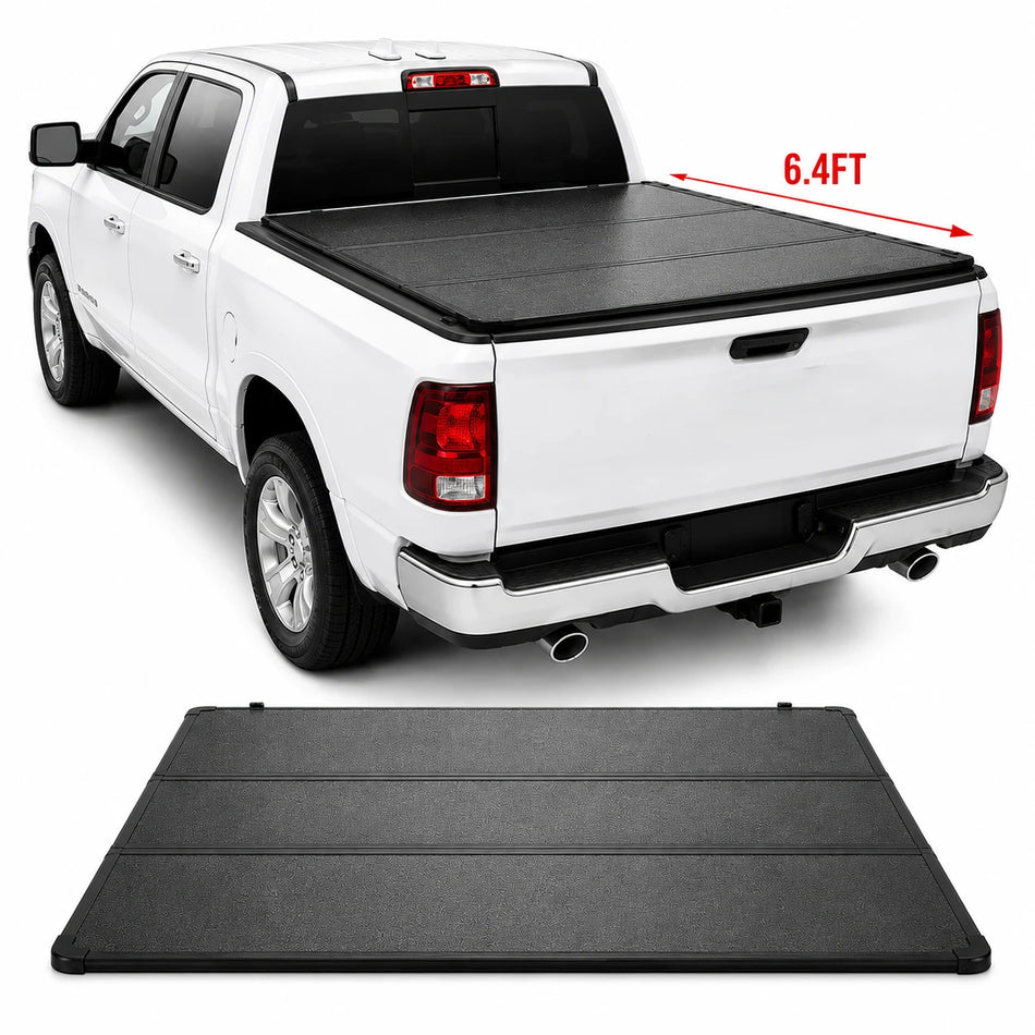 6.4ft (6'4") Truck Bed Cover For Ram 1500 2009-2018 & 1500 Classic 2019-2026, 2500/3500 2010-2026