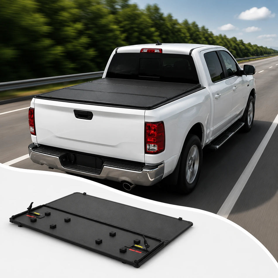 5.7FT Hard Tonneau Cover For 2009-2026 Dodge Ram 1500 Inclu. Classic & New Body Fleetside (for Models w/o Ram Box)  | BDFHYK
