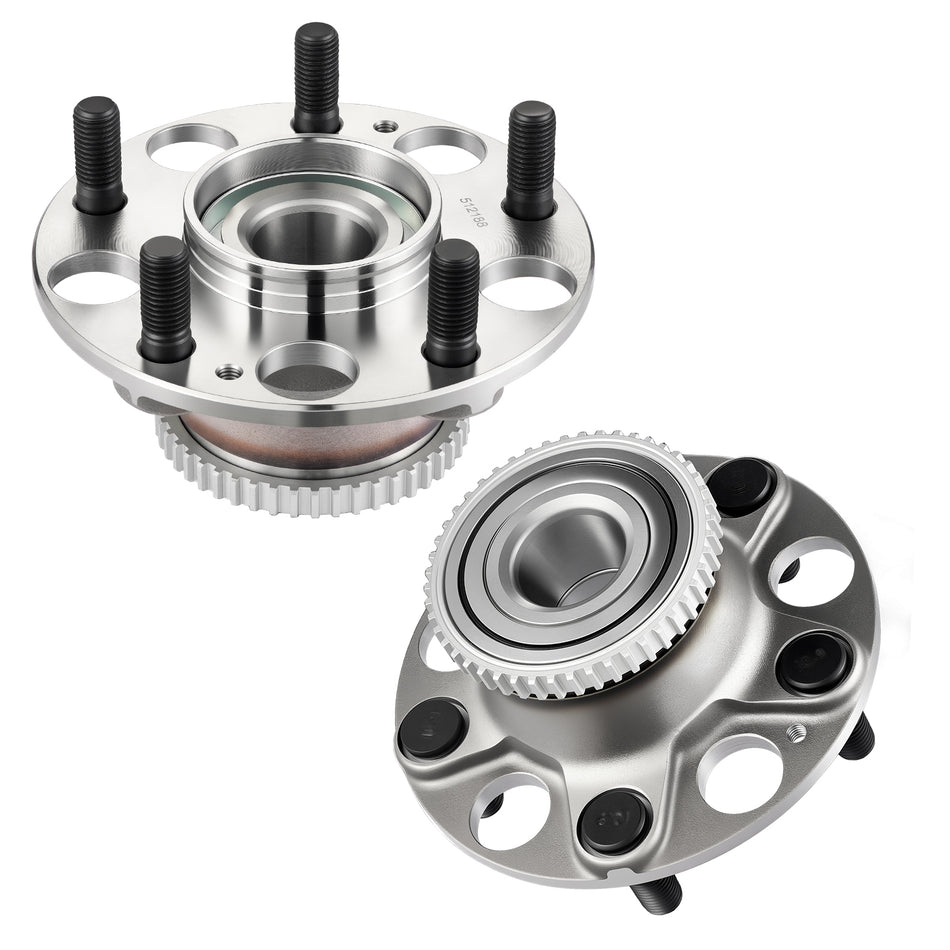 512188 2PCS Rear Wheel Bearing and Hub Assembly 5 Lugs For Acura TL 2004-2008, Honda Accord 2006-2007
