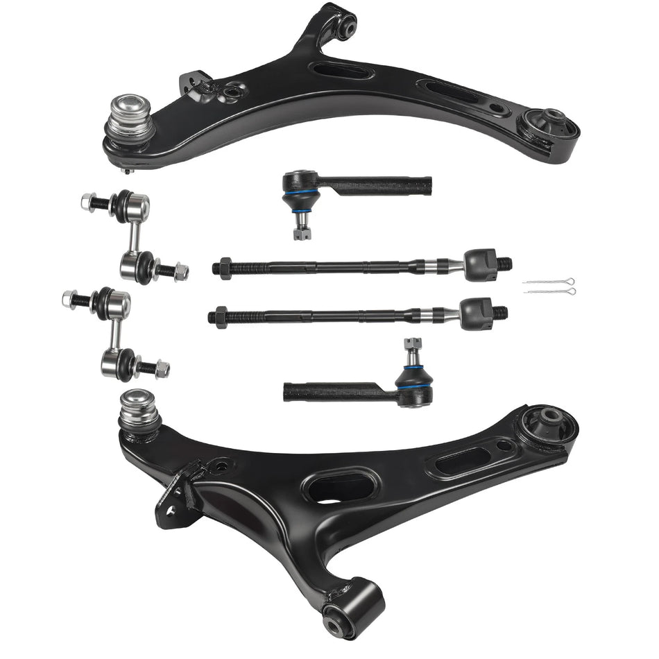 Subaru Legacy Outback 2010-2014 Control Arms Ball Joints Tie Rod Ends 8PCS | BDFHYK Front End Suspension Repair Kit