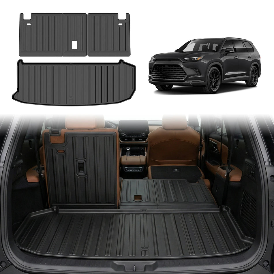 2024-2026 Toyota Grand Highlander Cargo Mat & Seat Back Protector, TPE Trunk Liner | BDFHYK