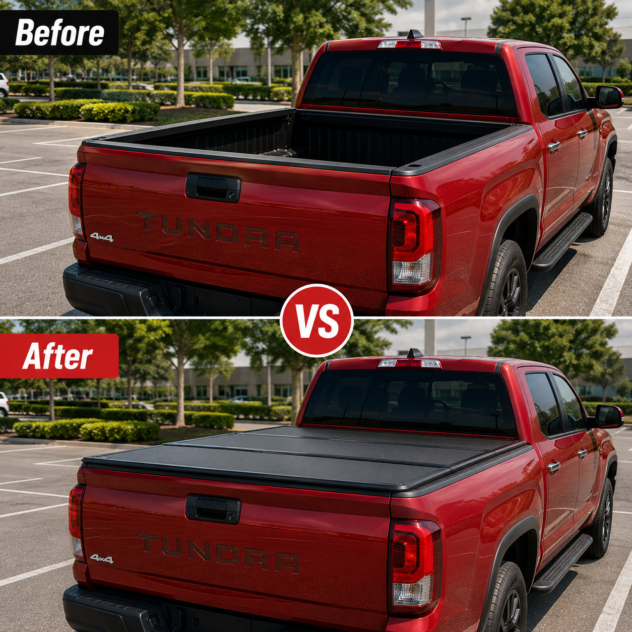 BDFHYK hard tri-fold truck bed cover installation