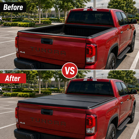 BDFHYK hard tri-fold truck bed cover installation