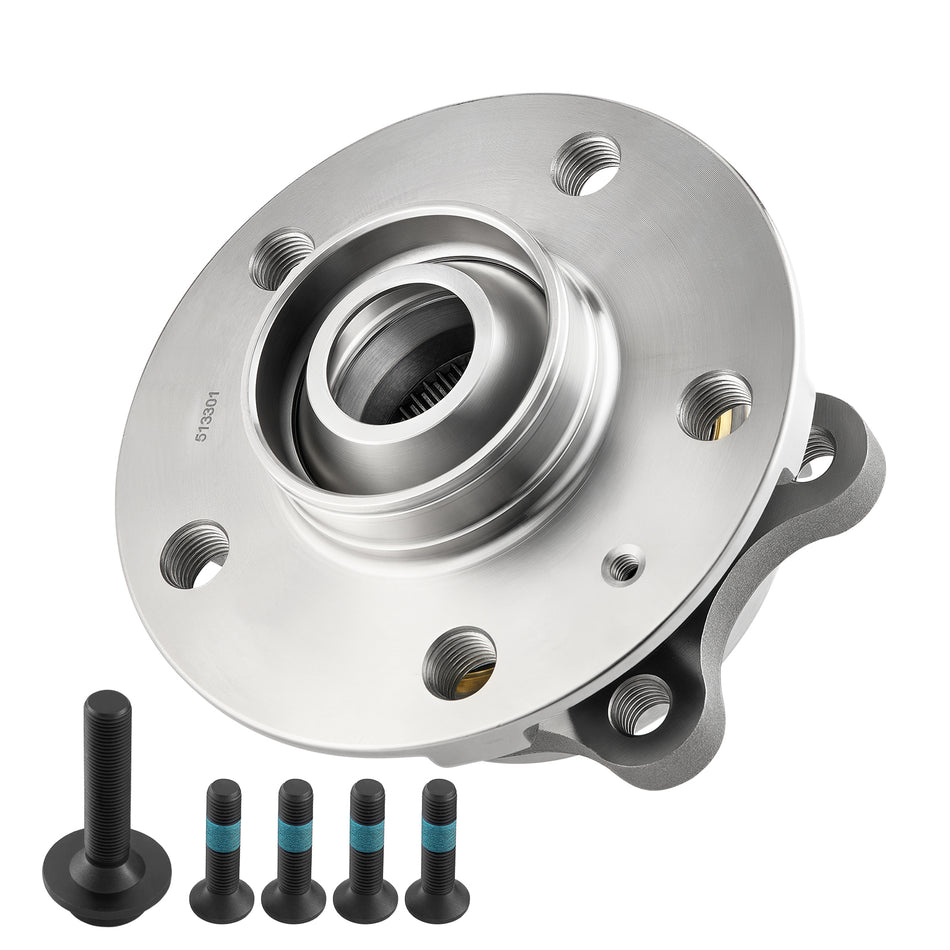 513301 Front/Rear Wheel Hub Bearing Assembly 5 Lugs For Audi A4 A5 A6 A7 A8 Quattro allroad 2008-2018, Replaces BR930817