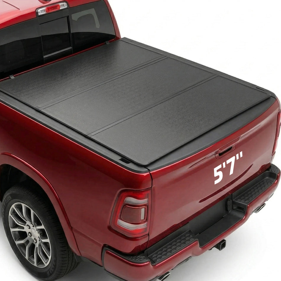 2009-2026 Ram 1500 5.7 FT Bed Hard Tri-Fold Tonneau Cover | BDFHYK