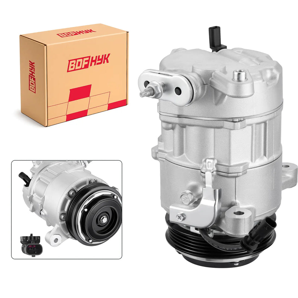 84417409 A/C Compressor with Clutch for Silverado Tahoe Yukon 2019-2024, GM Truck 5.3L 6.2L V8, 6PK Pulley