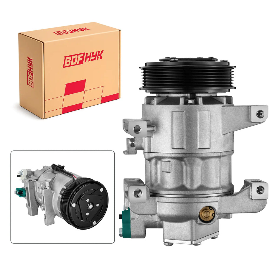 BDFHYK 2013-2018 Nissan Altima 2.5L A/C Compressor with Clutch & 7-Groove Pulley Pre-Filled PAG Oil