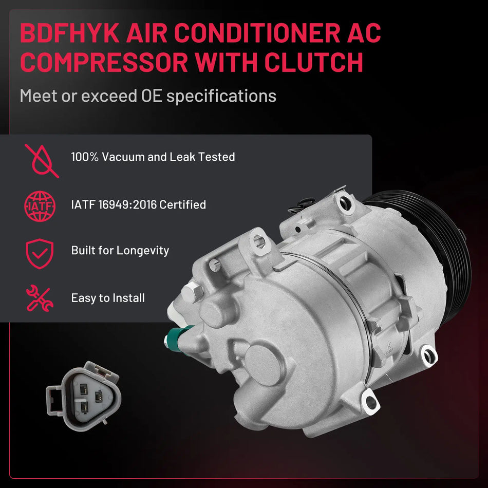 98315 A/C Compressor with Clutch 7-Groove for Toyota Avalon Camry Sienna Highlander Lexus ES350 RX350 3.5L